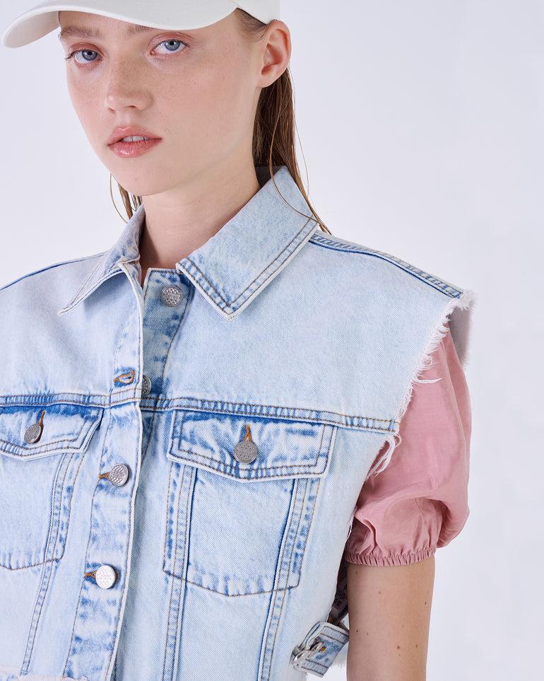 Silvian Heach Gilet in denim Offerta