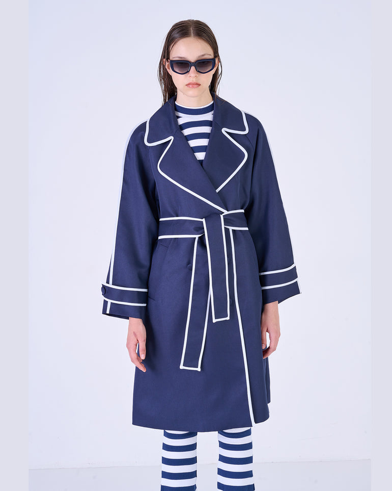 Silvian Heach Trench con bordi a contrasto Offerte