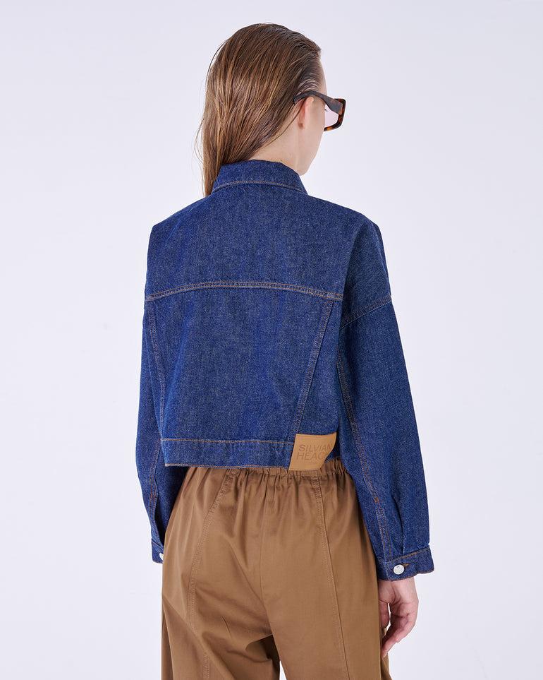 Silvian Heach Giacca cropped in denim 2025