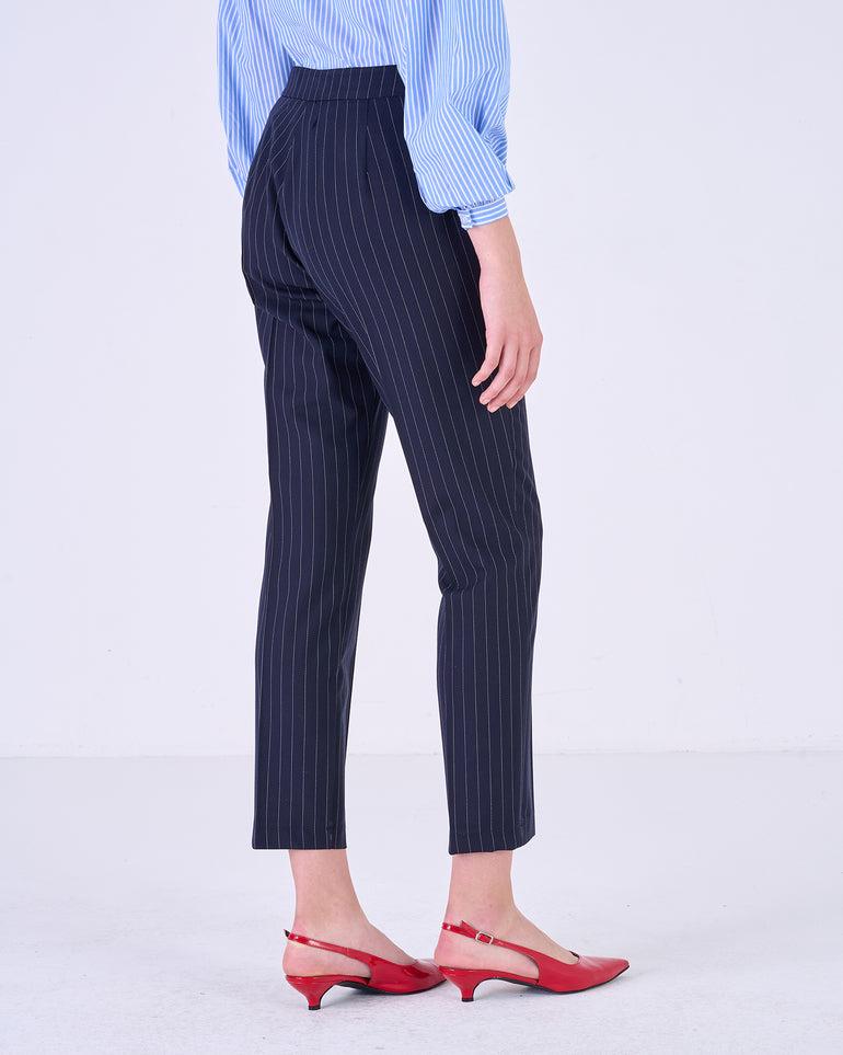 Silvian Heach Pantaloni carrot gessati In Linea