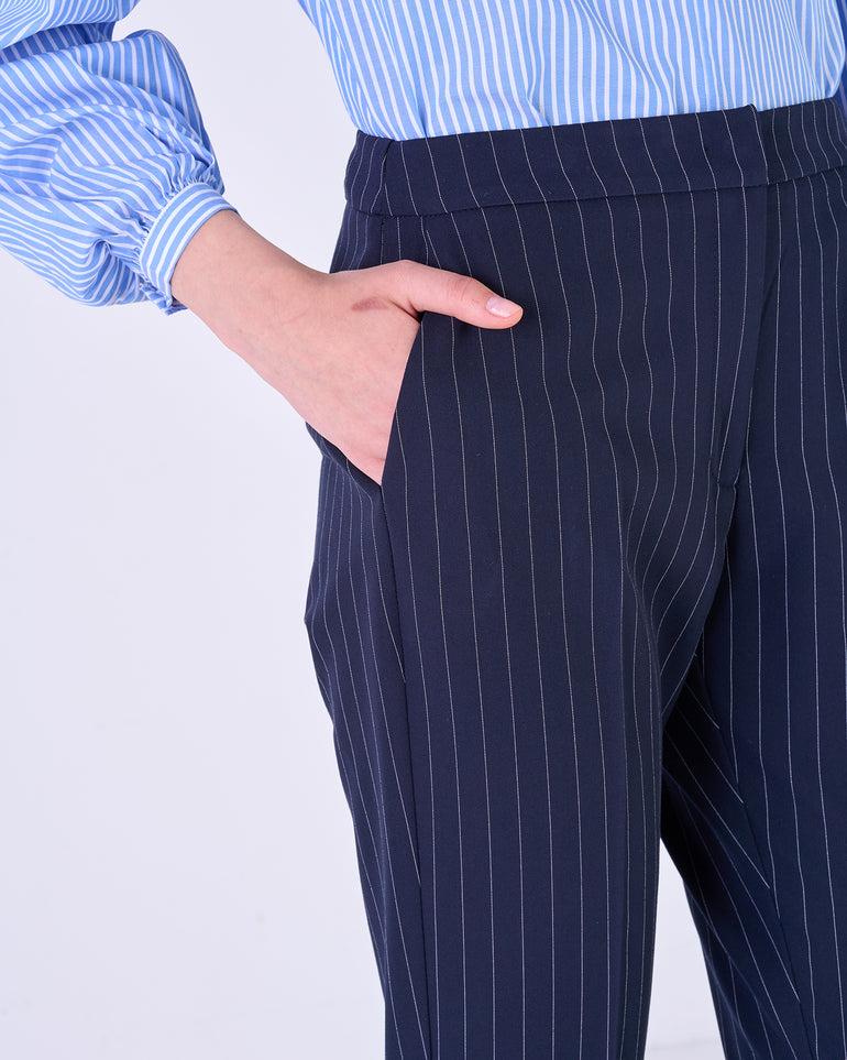 Silvian Heach Pantaloni carrot gessati In Linea