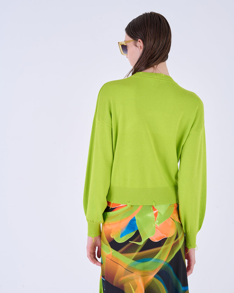 Silvian Heach Maglia con orli sfrangiati Sconto