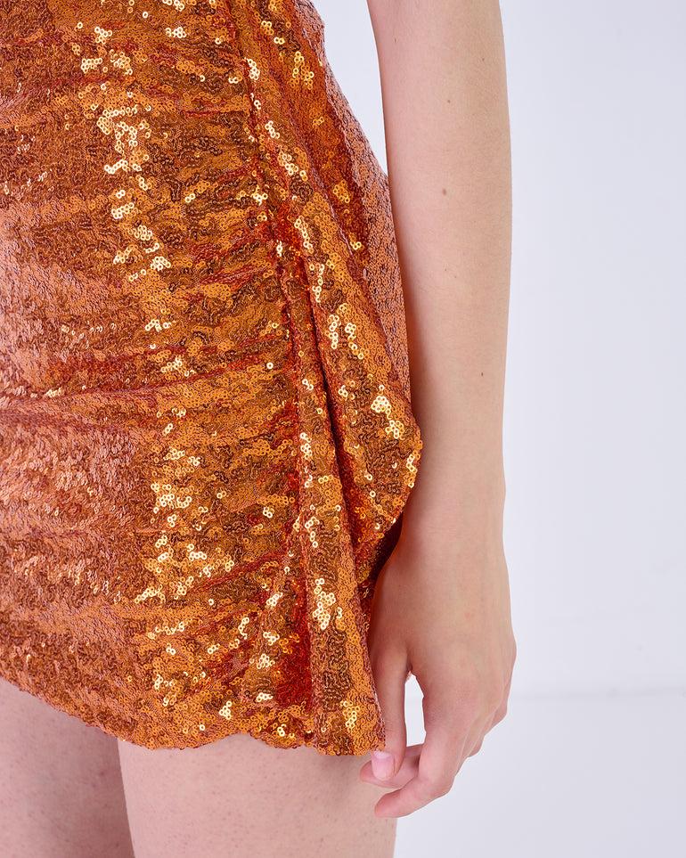 Silvian Heach Abito monospalla con paillettes In Vendita