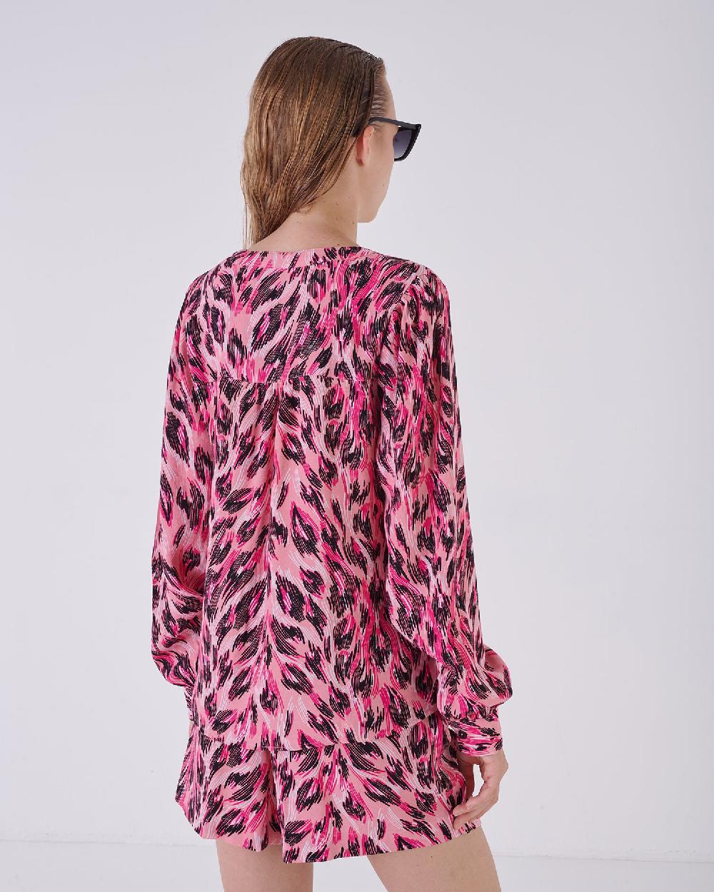 Silvian Heach Camicia maculata con maniche a sbuffo Italy