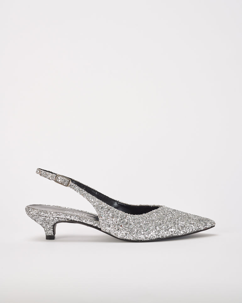 Silvian Heach Décolleté slingback con glitter In Linea