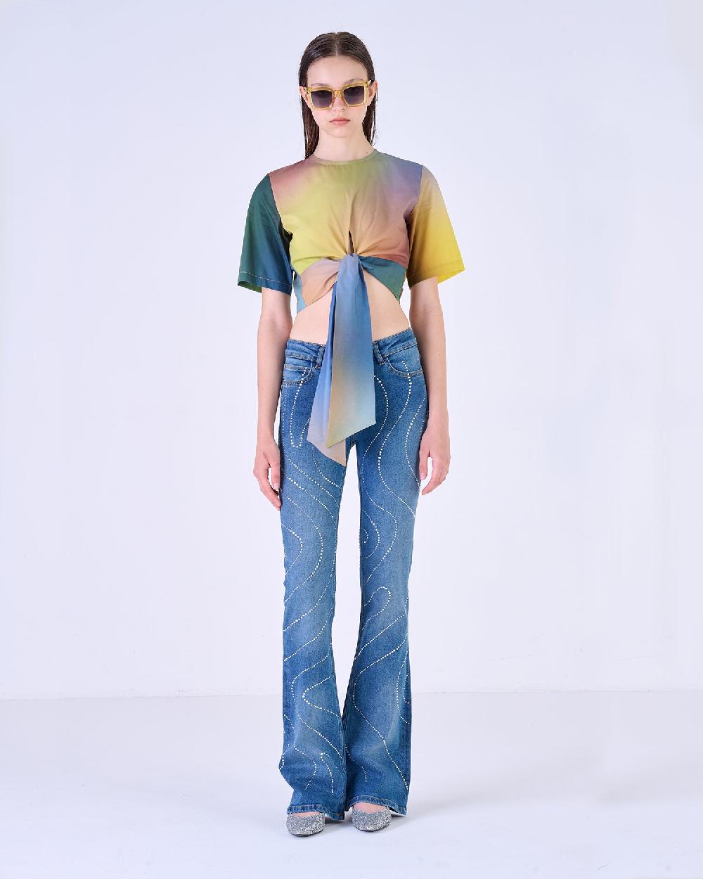Silvian Heach T-Shirt crop multicolor Affare Del Giorno