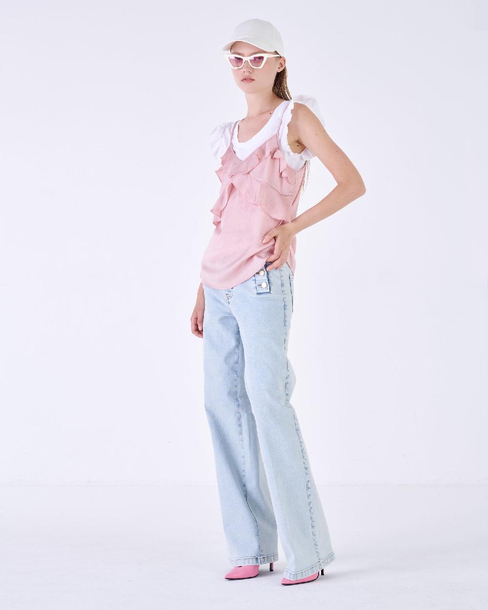 Silvian Heach Canotta con ruches Offerta