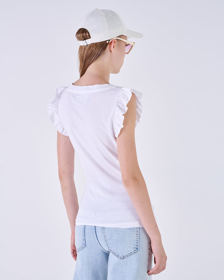 Silvian Heach Canotta con ruches Offerta