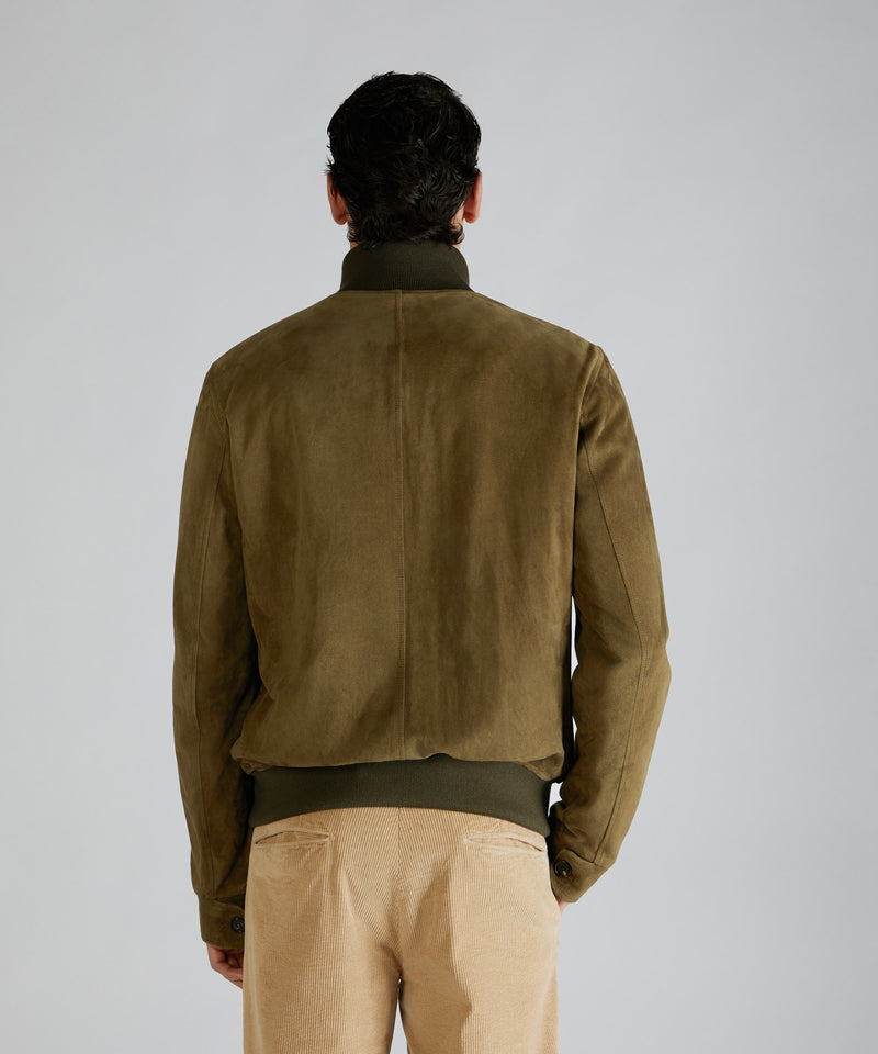 Slowear Bomber in pelle scamosciata Italia