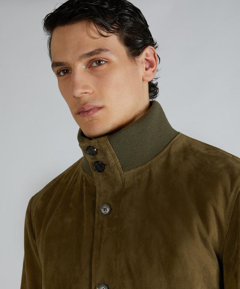 Slowear Bomber in pelle scamosciata Italia
