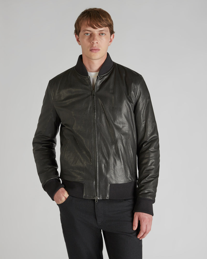 Slowear Bomber regular fit in nappa Qualità Garantita