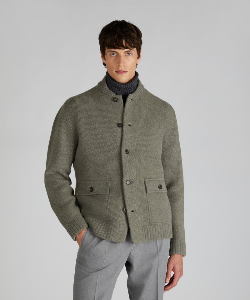 Slowear Bomber slim fit in lana e cashmere Negozi Online