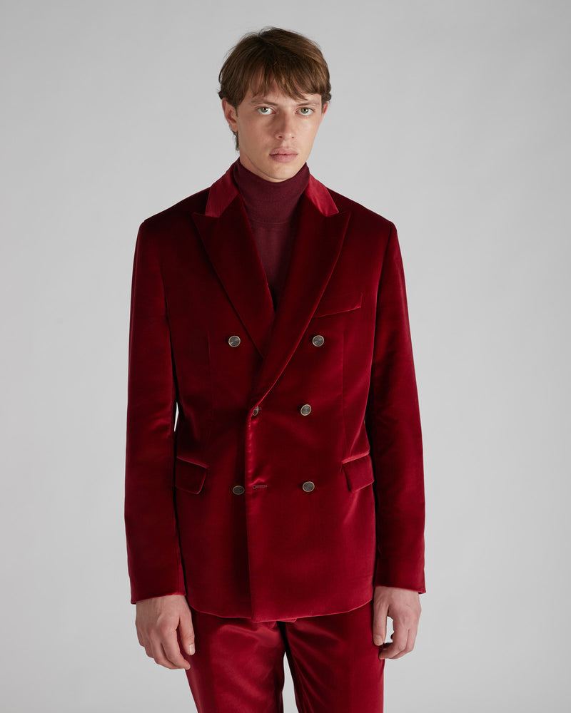 Slowear Giacca doppiopetto slim fit in velluto Acquista Ora