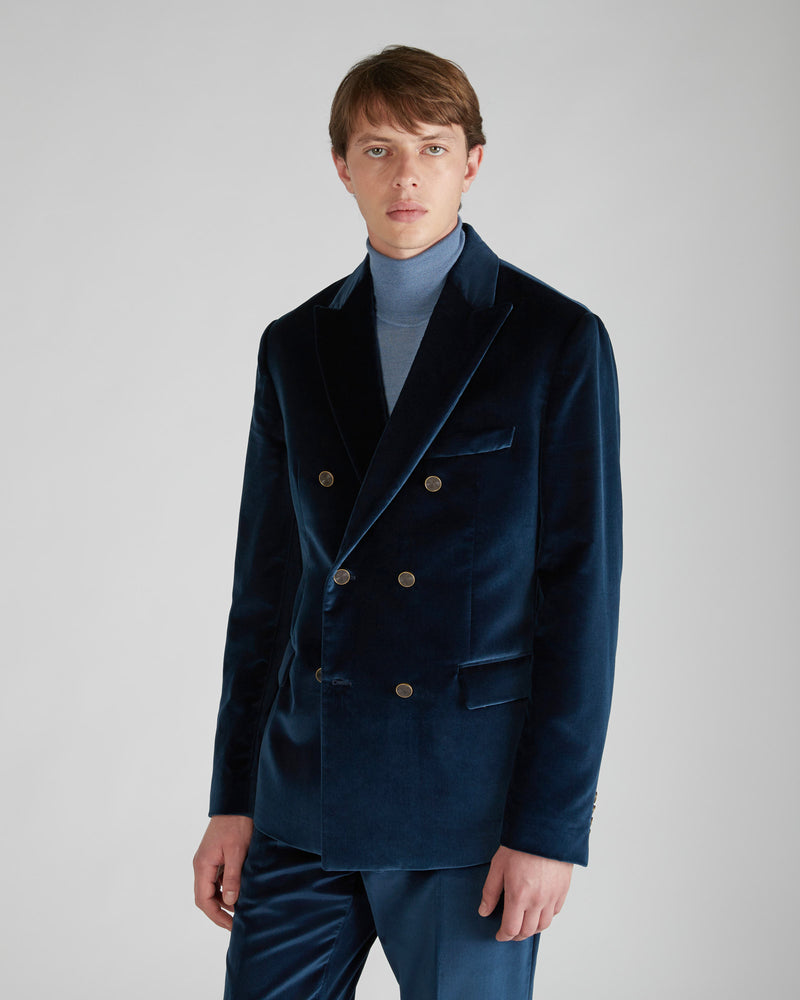 Slowear Giacca doppiopetto slim fit in velluto Promozione Limitata