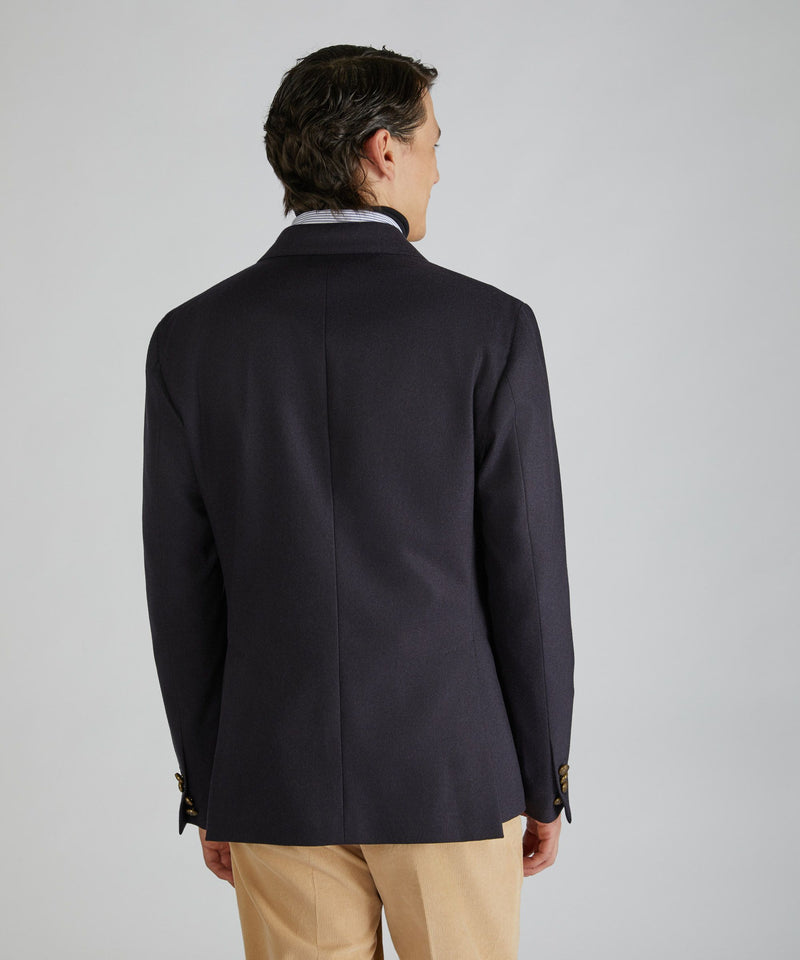 Slowear Giacca doppiopetto slim fit in flanella di lana e cashmere Fino Al -60%