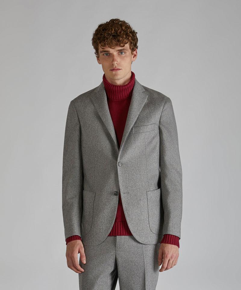 Slowear Giacca slim fit in flanella di lana e cashmere Affare Del Giorno