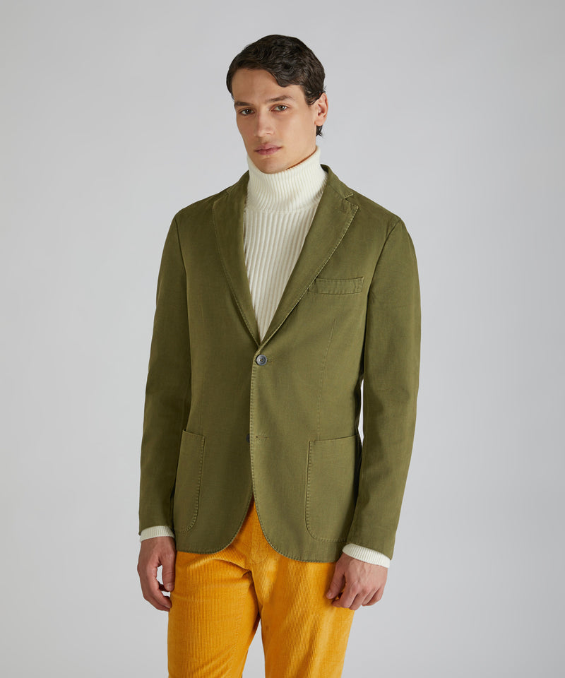 Slowear Giacca slim fit in drill di cotone e cashmere Nuova