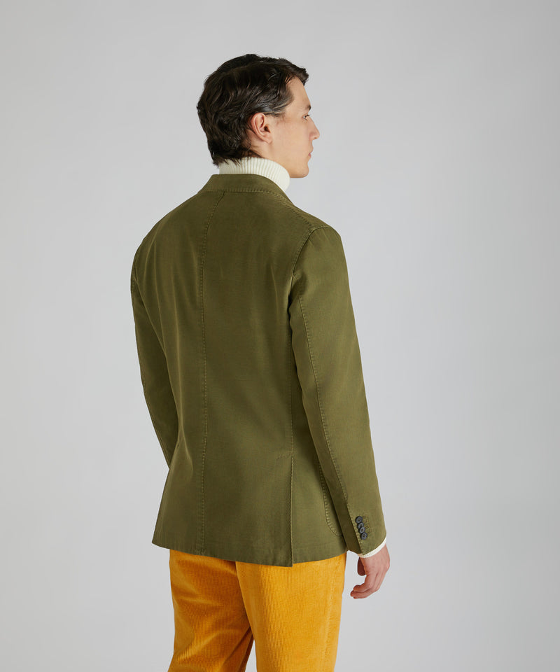 Slowear Giacca slim fit in drill di cotone e cashmere Nuova