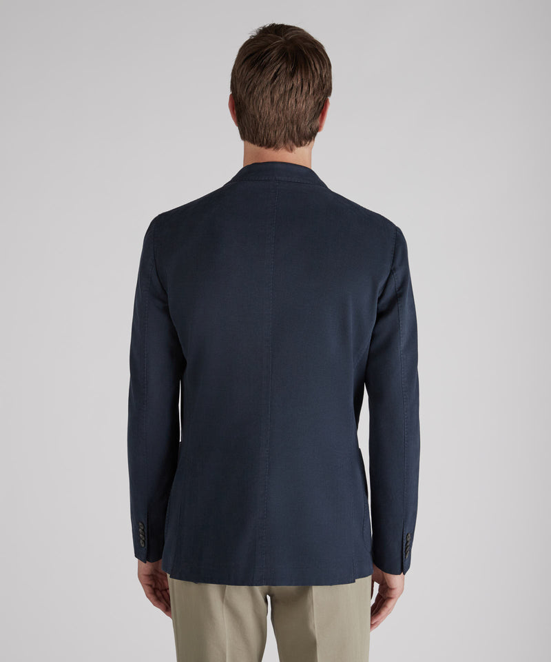 Slowear Giacca slim fit in drill di cotone e cashmere Moda