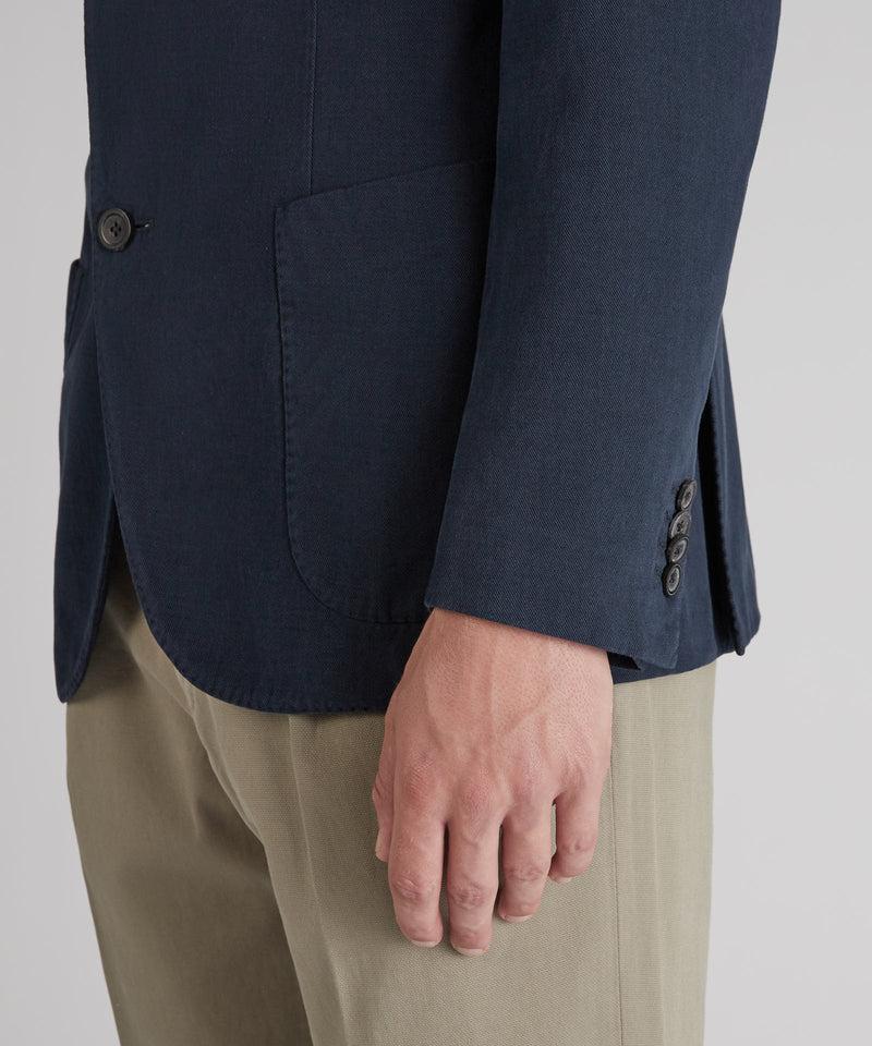 Slowear Giacca slim fit in drill di cotone e cashmere Moda