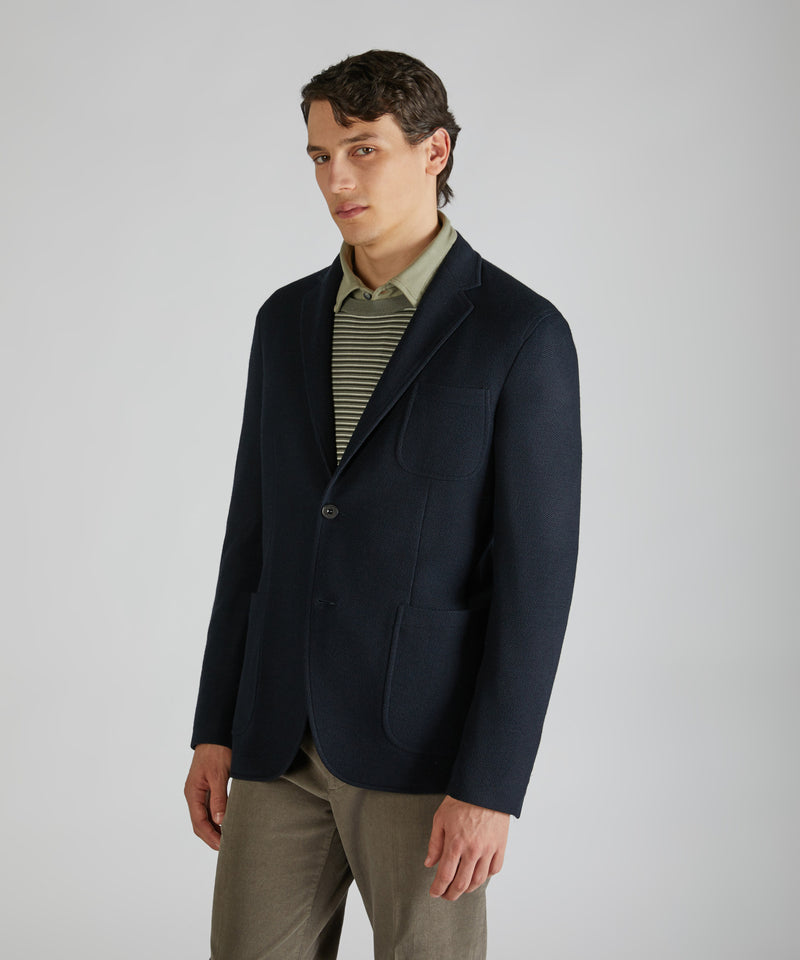 Slowear Giacca slim fit in jersey hopsack Italy