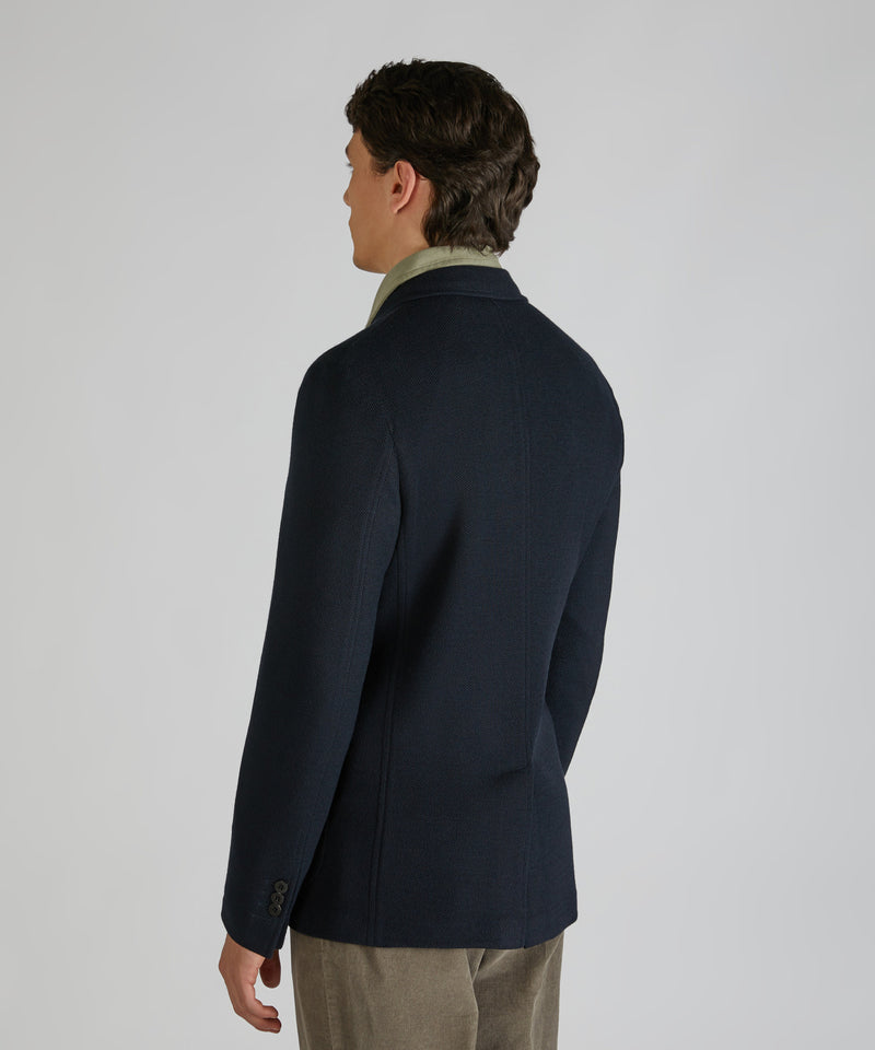 Slowear Giacca slim fit in jersey hopsack Italy