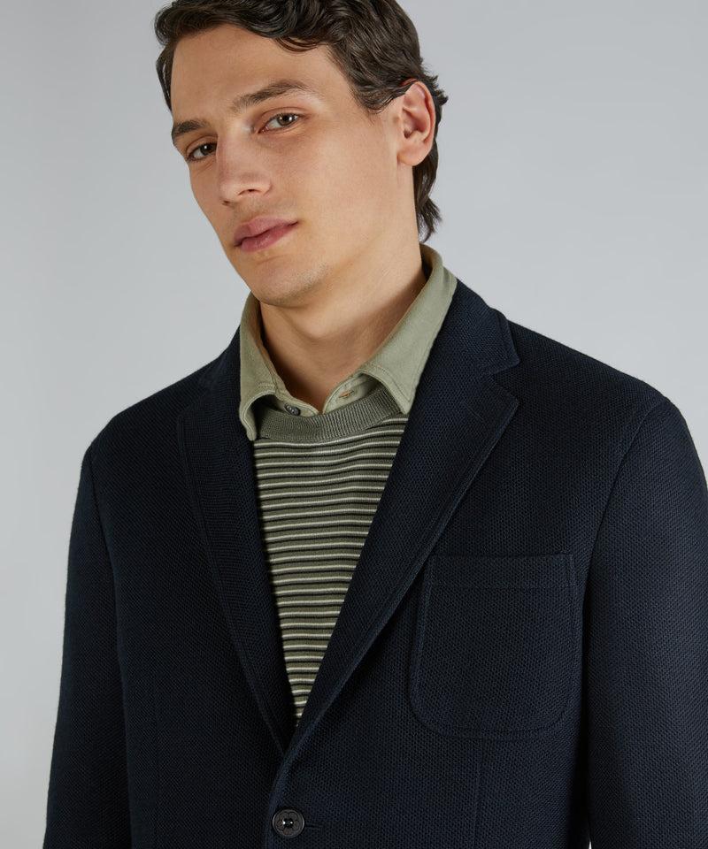 Slowear Giacca slim fit in jersey hopsack Italy