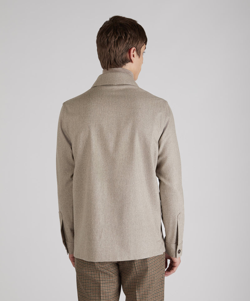 Slowear Overshirt in flanella di lana e cashmere Qualità