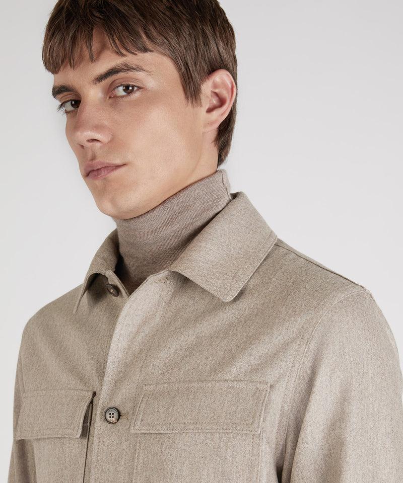 Slowear Overshirt in flanella di lana e cashmere Qualità
