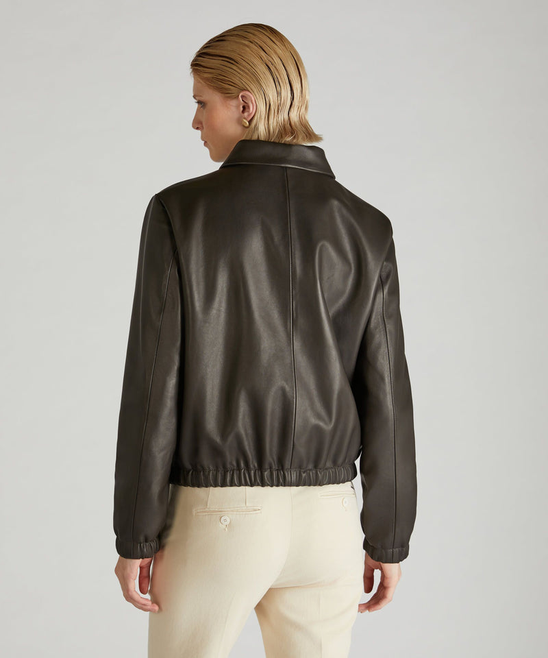 Slowear Bomber regular fit in nappa Consegna Veloce