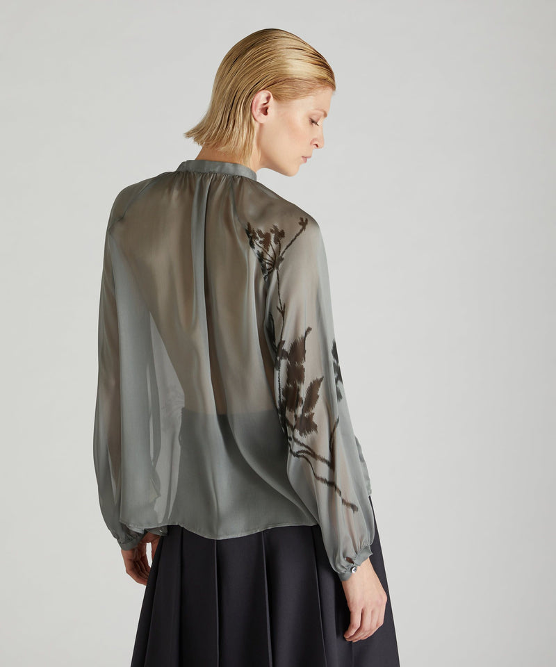 Slowear Camicia wide fit in chiffon di seta Offerte