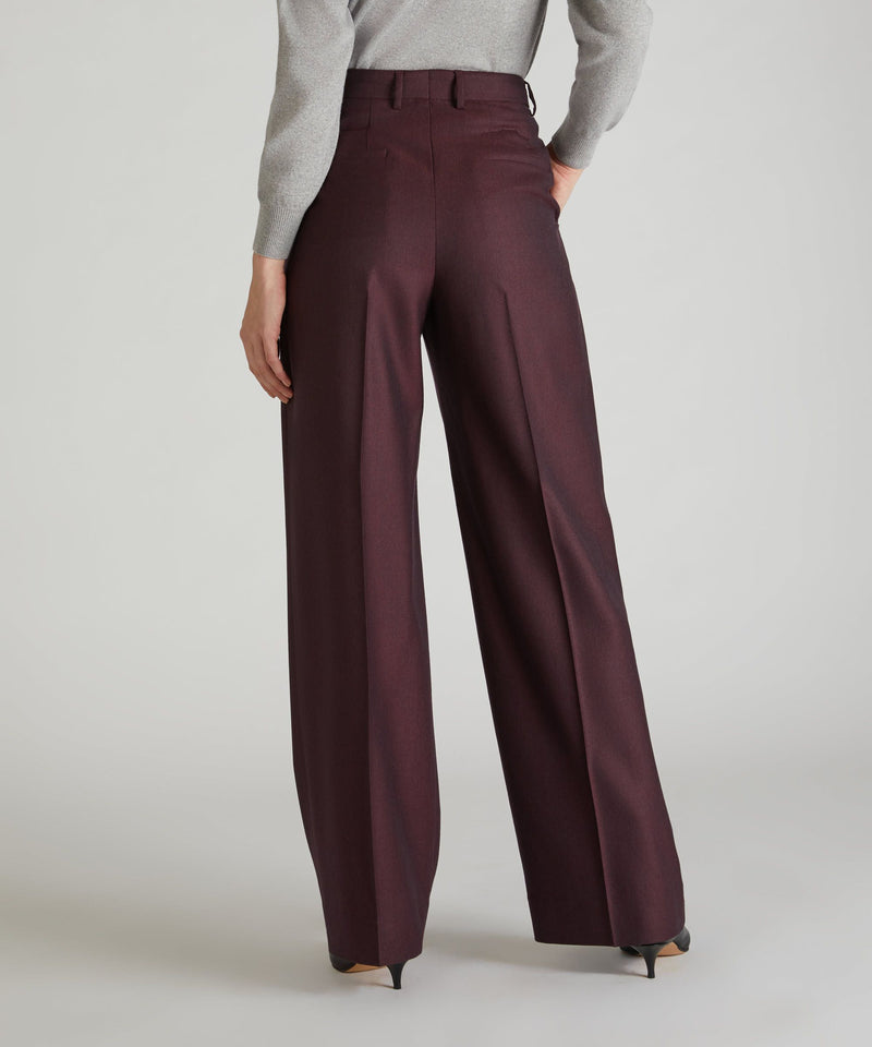 Slowear Pantalone wide fit in flanella Italy
