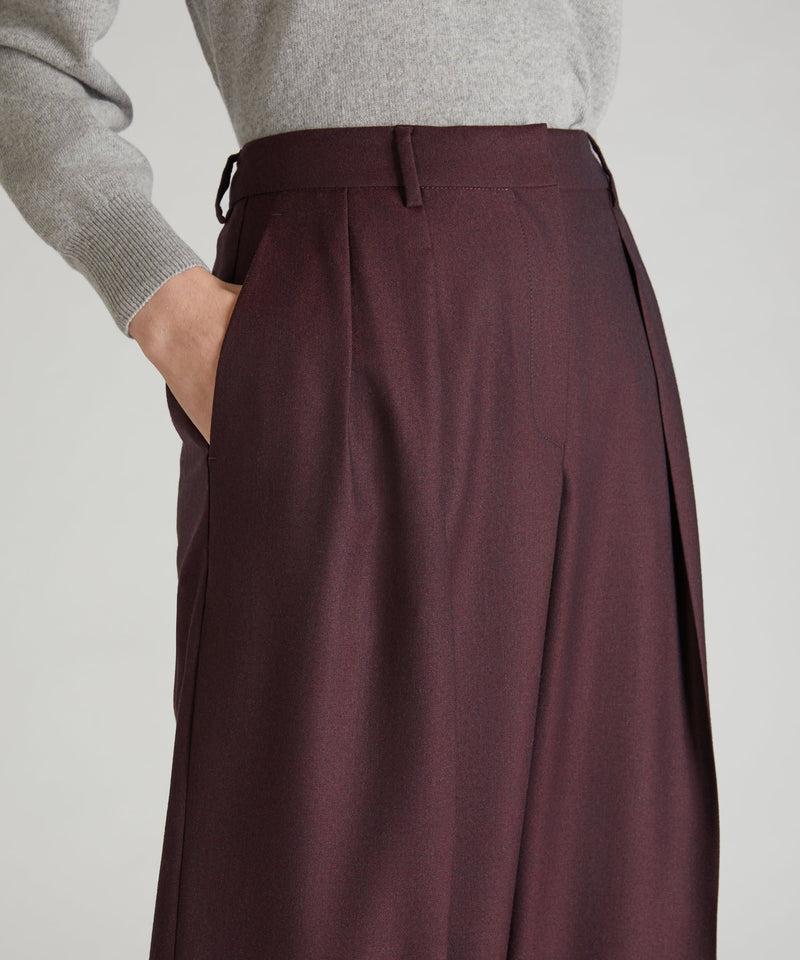 Slowear Pantalone wide fit in flanella Italy