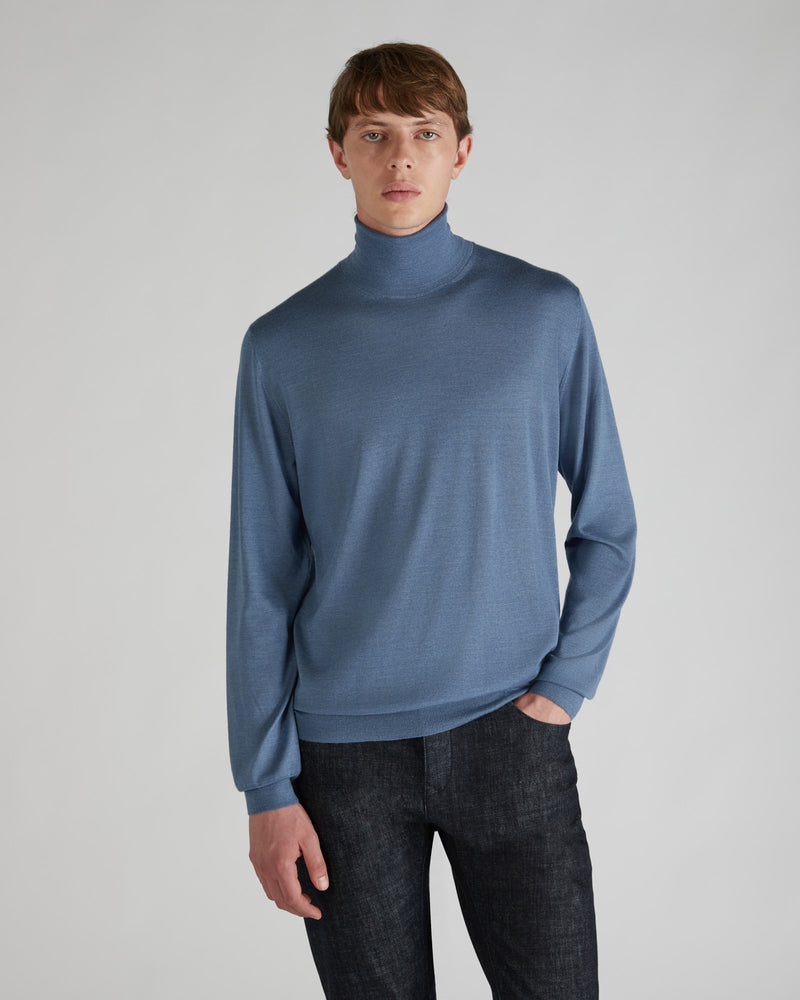 Slowear Dolcevita slim fit in cashmere e seta In Linea