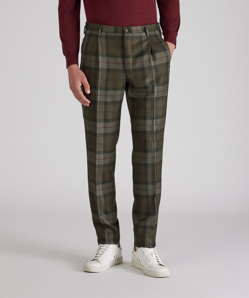 Slowear Pantalone tapered fit in lana Sottocosto