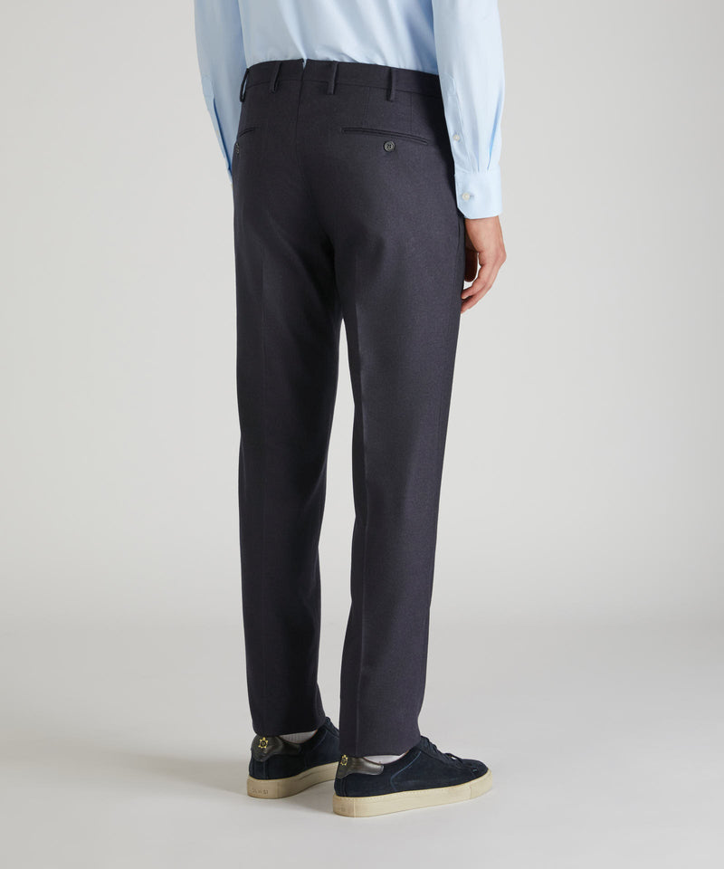 Slowear Pantalone slim fit in flanella di lana e cashmere Presa