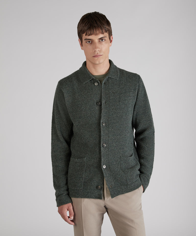 Slowear Overshirt in bouclé di lana e lana Geelong Offerta