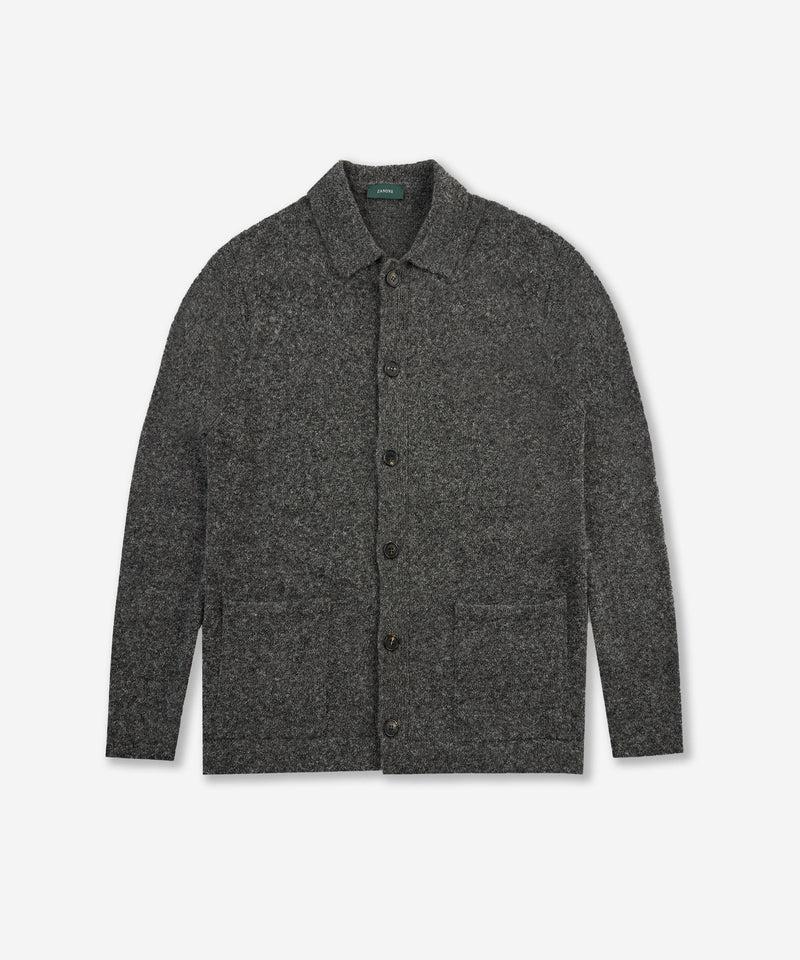 Slowear Overshirt in bouclé di lana e lana Geelong