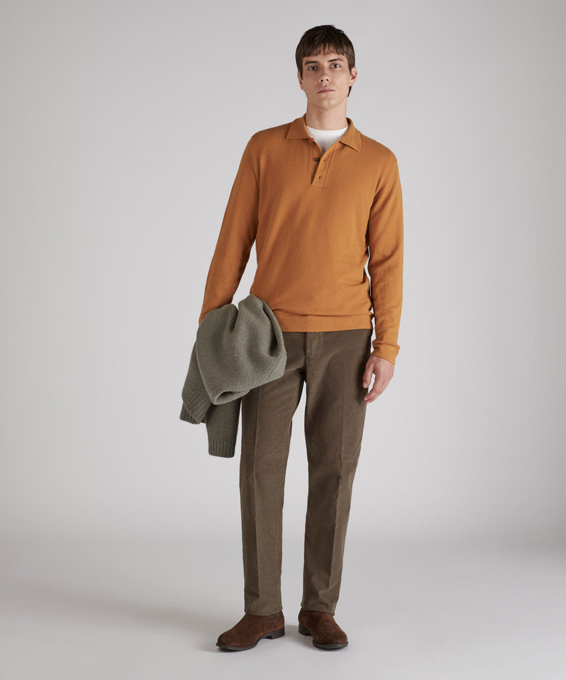 Slowear Polo slim fit in lana e cashmere Saldi