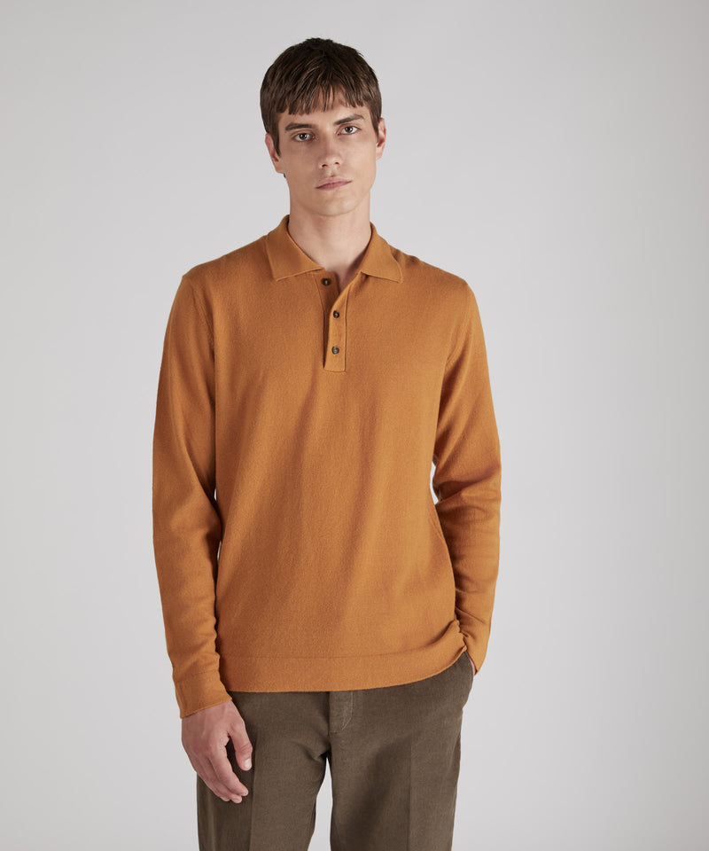 Slowear Polo slim fit in lana e cashmere Saldi