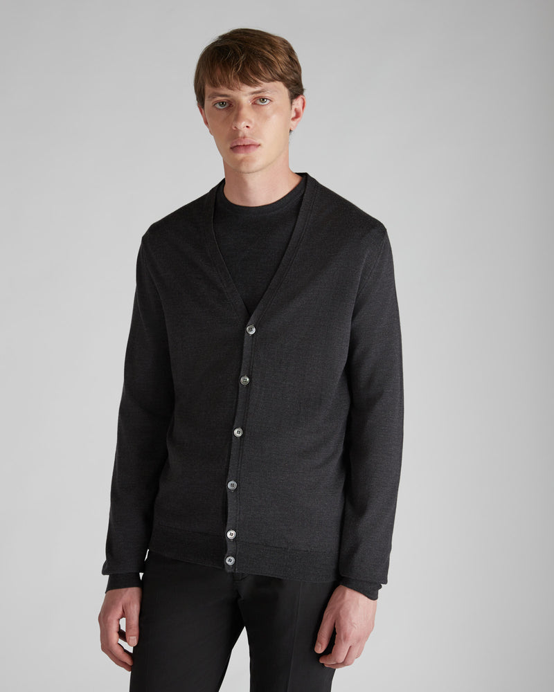 Slowear Cardigan slim fit in Flexwool certificato Saldi Di Fabbrica