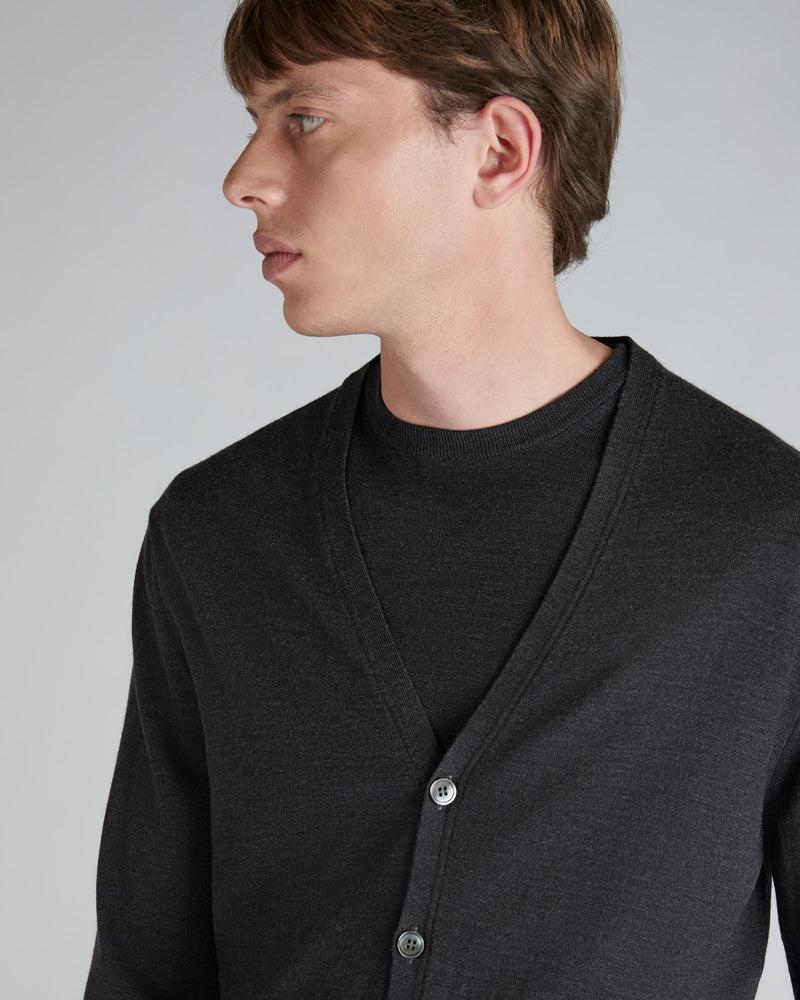 Slowear Cardigan slim fit in Flexwool certificato Saldi Di Fabbrica
