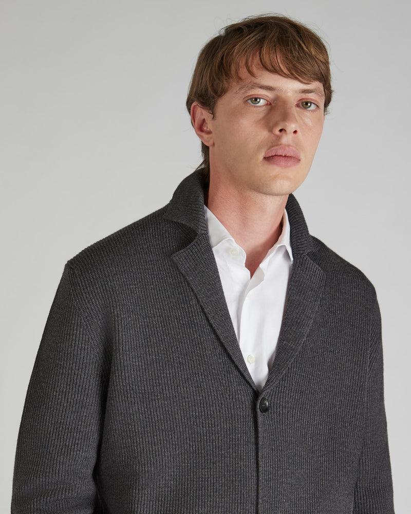 Slowear Giacca slim fit in lana merinos certificata a costa In Saldo