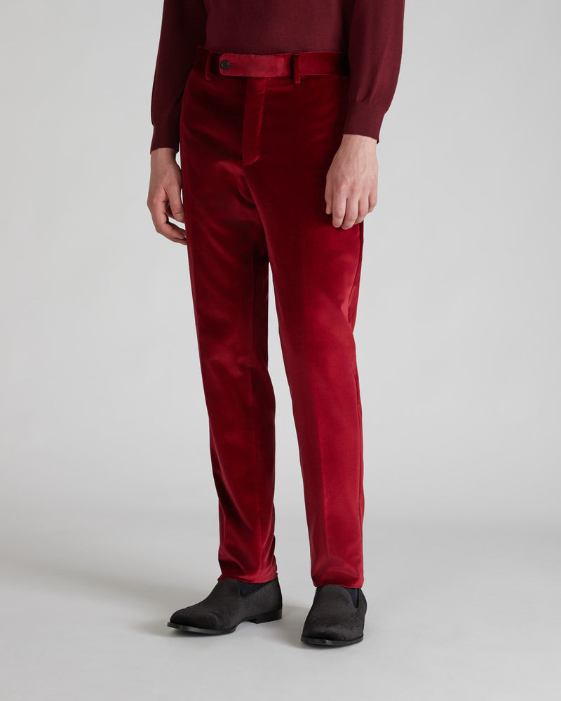 Slowear Pantalone tapered fit in velluto Nuova