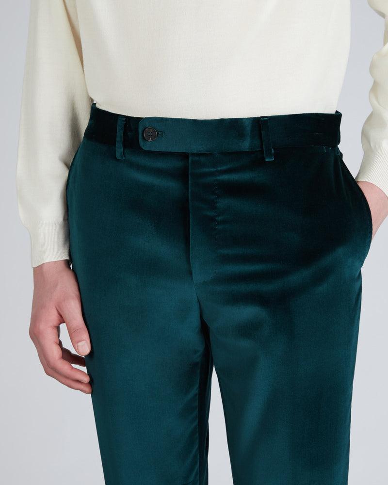 Slowear Pantalone tapered fit in velluto Black Friday Prezzi