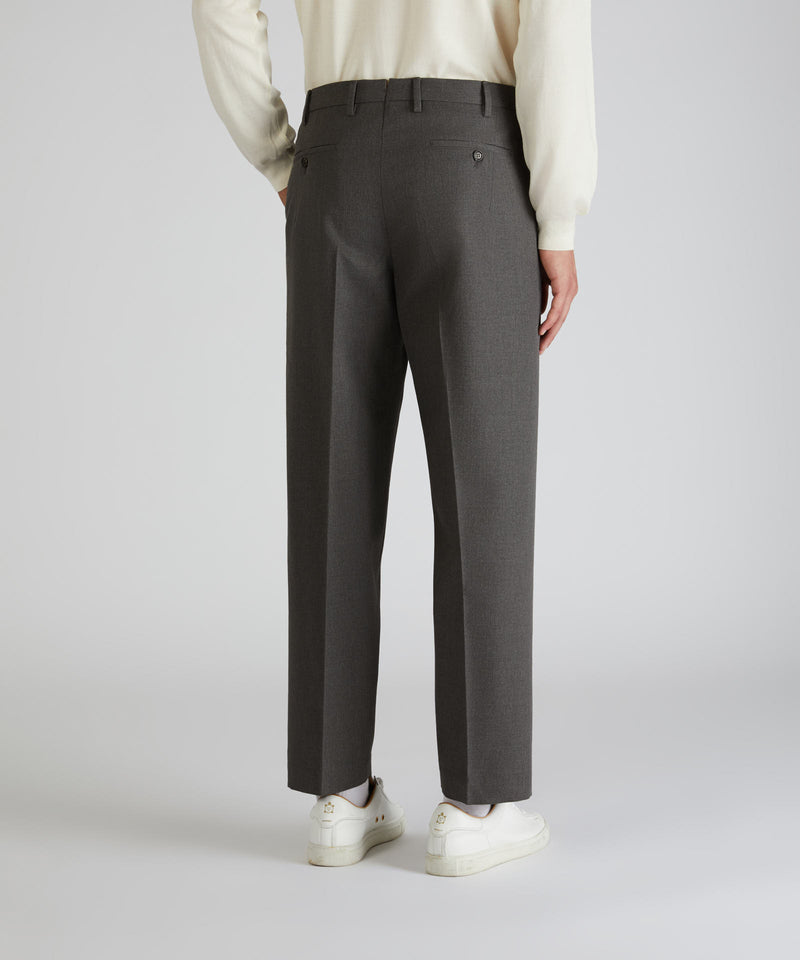 Slowear Pantalone seamless fit in twill di cotone e lana Italy
