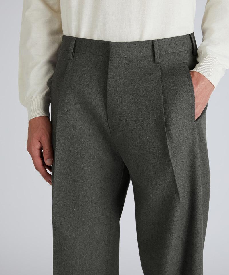 Slowear Pantalone seamless fit in twill di cotone e lana Italy