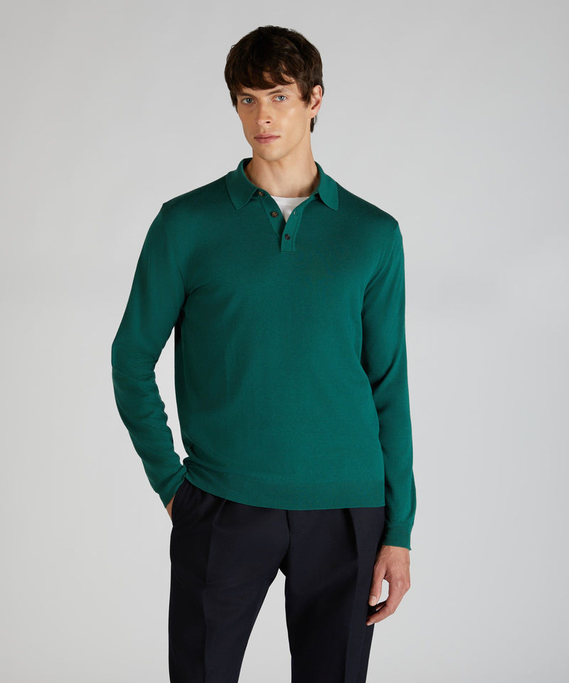 Slowear Polo slim fit in Flexwool Nuovo