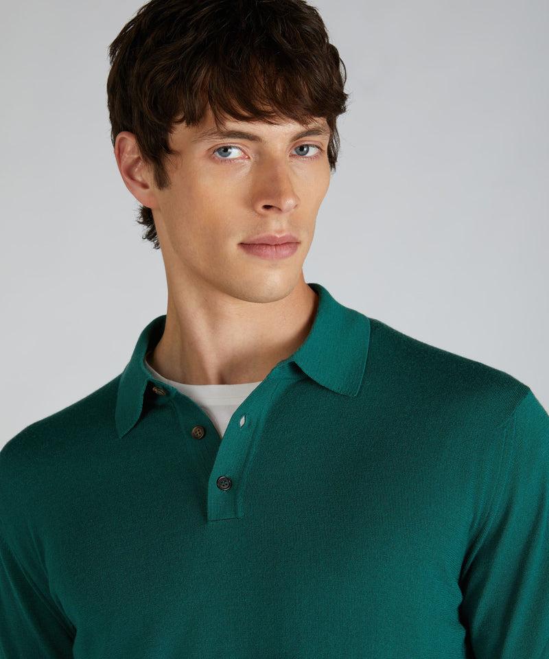Slowear Polo slim fit in Flexwool Nuovo