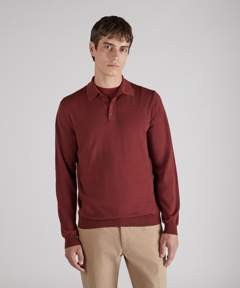 Slowear Polo slim fit in Flexwool Qualità